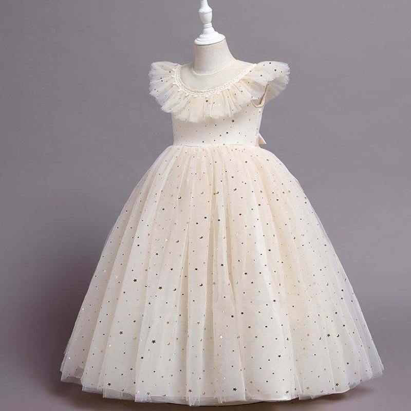 Baige New Princess Dress Girls Kids Embroidery Flower Girl Toddler Elegant Italial Party Dress 2275