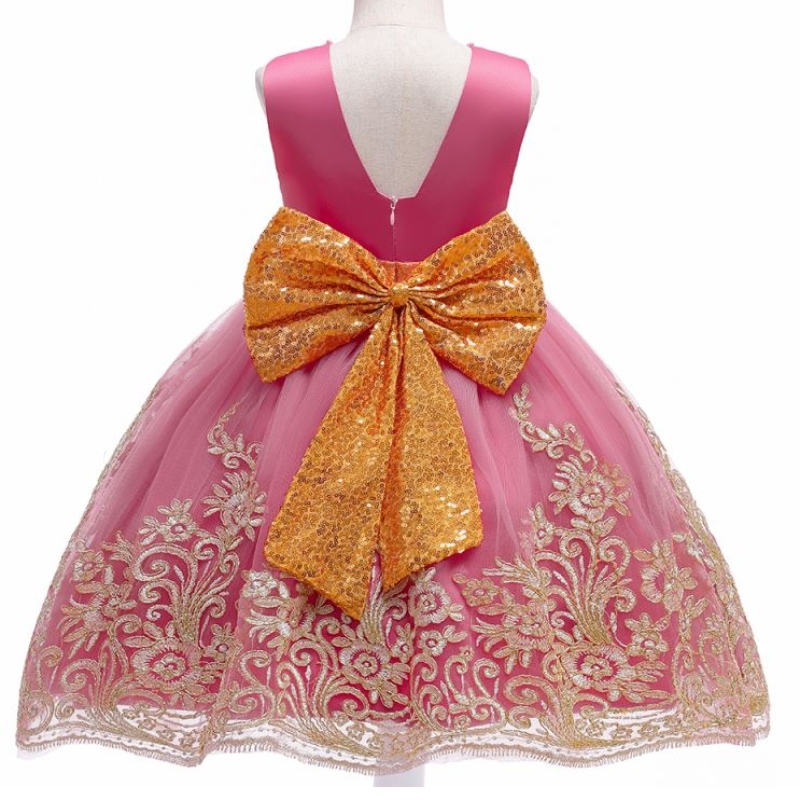 Maqtz 2021 New Girl Princess Ball Grow Kids الرسمية فساتين حفلة عيد ميلاد مع القوس الكبير