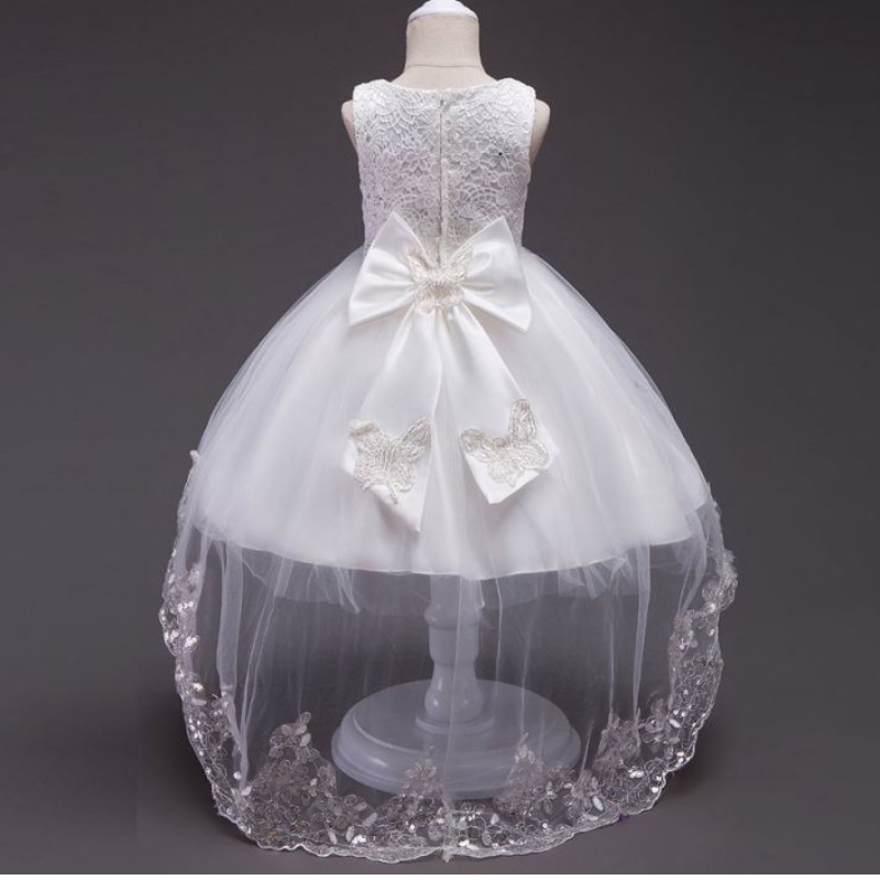 Baige Hot Sale New Lace Sequisted جميل فتاة صغيرة فستان فستان زهرة الأطفال الفتيات لباس ارتداء الفساتين