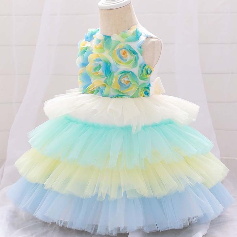 2020 Flower Newborn Baby Baptism Frock First Communion ؛ ارتداء كعكة توتو الأميرة فساتين