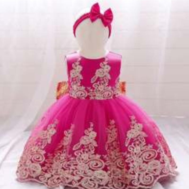 Baige New Lace Frock Kids Party Wear 0-6year Flower Girl Girl Birth Ball Ball Ball Ball