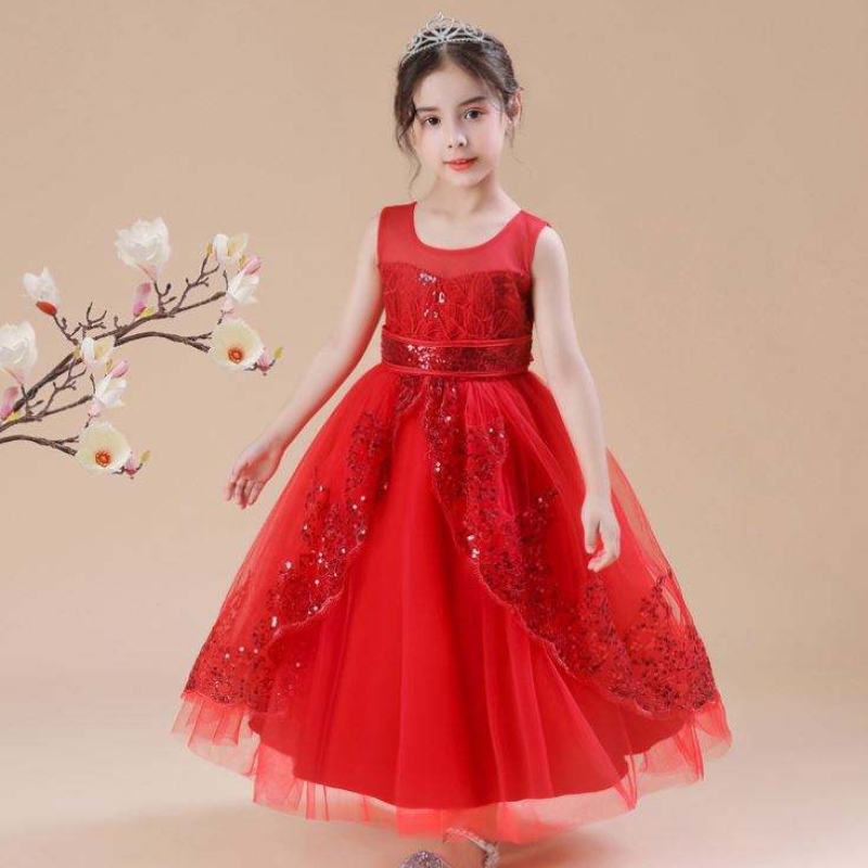 Baige Flower Girl Dress White Kids Baby Girls Fress Dress Party Princess Ball Ball