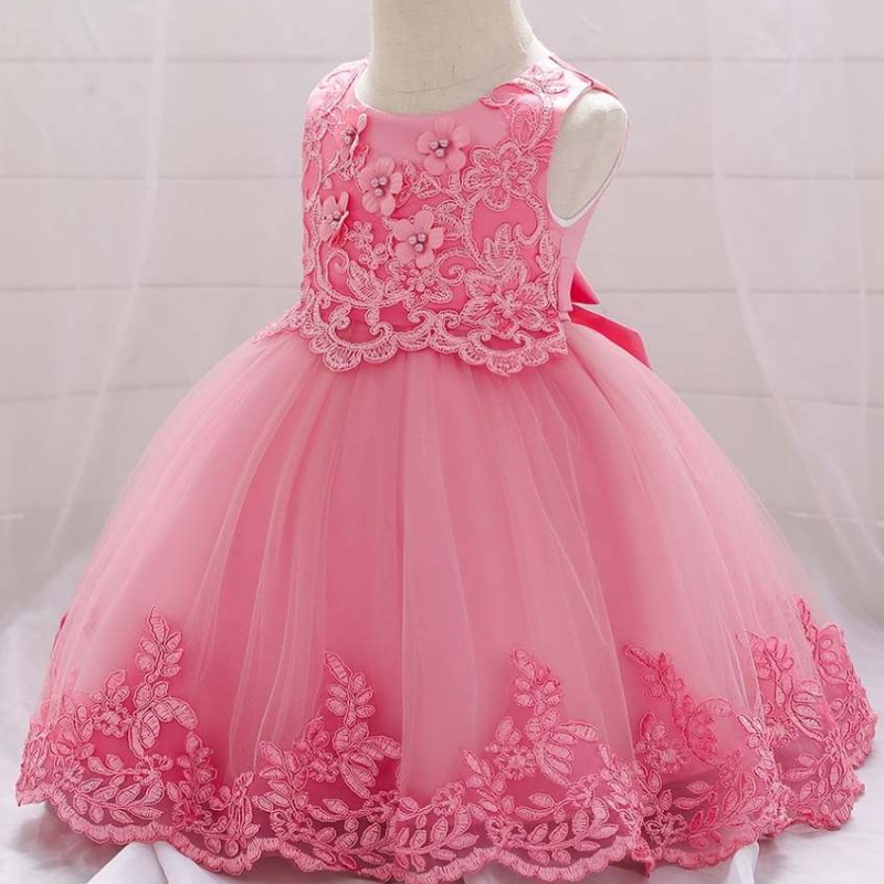 Baige Summer Baby Girls Dress Brity Girls Party Costume Embroidery Floral Dress L5097XZ