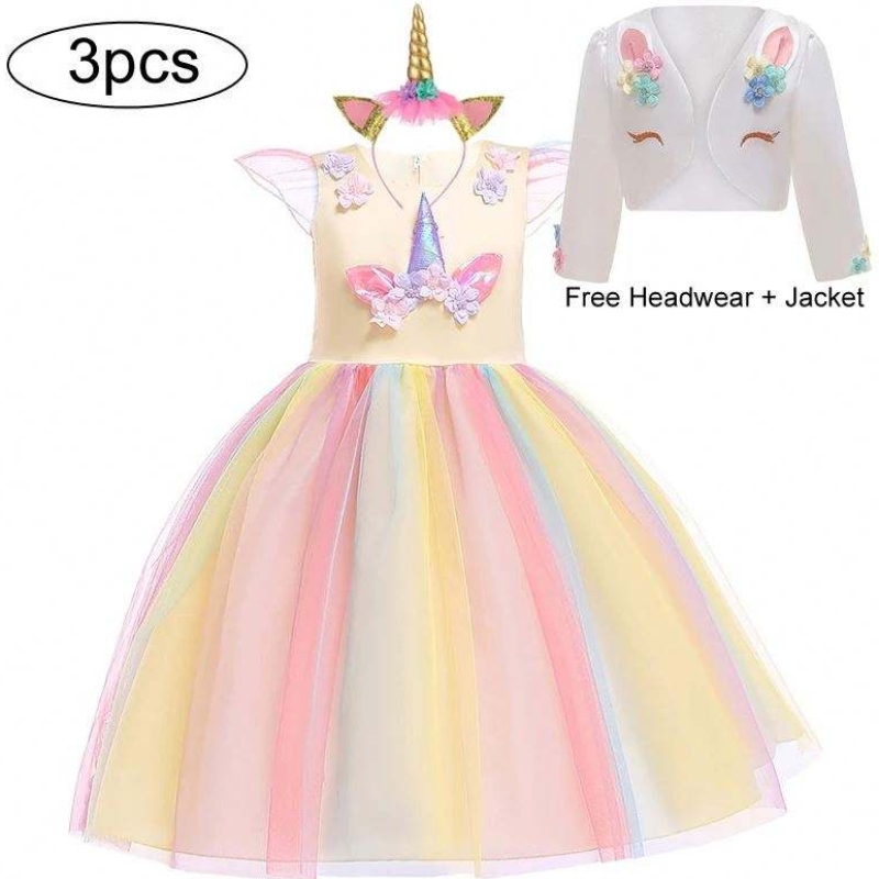 Baige Wholesale Easter Girl Unicorn Halloween Christmas Christmas Prom Event Wedding Princess Dress DJS003