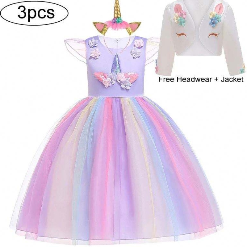 Baige Wholesale Easter Girl Unicorn Halloween Christmas Christmas Prom Event Wedding Princess Dress DJS003