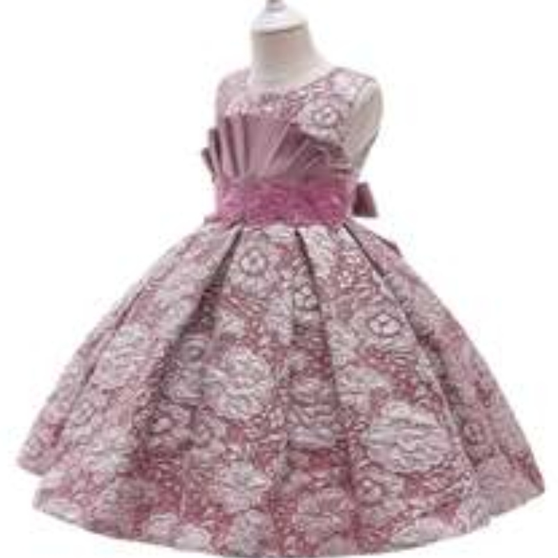 AIGE جديد الأزياء stylejacquard فستان الأطفال زهرة فتاة 3-12 سنة طفلة طفلة L5253