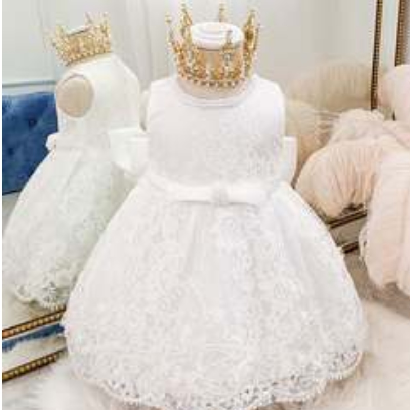 Baige Kids Party Dresses Baby Frock Children Newborn Garments Flower Girls Dress