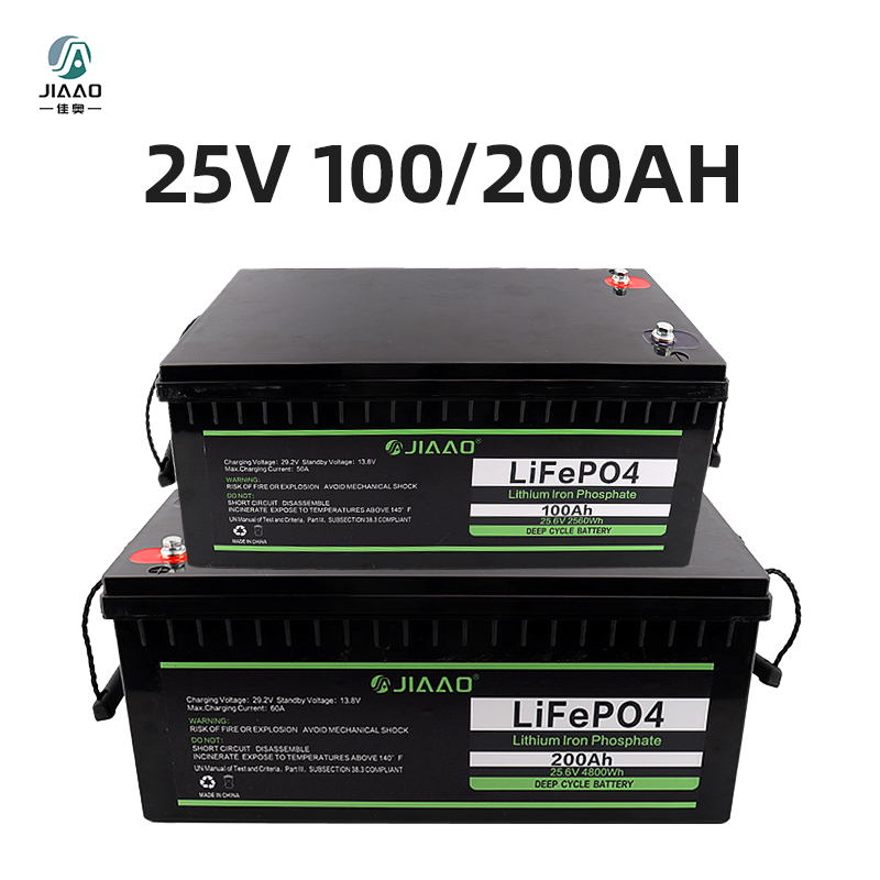 بطارية ليثيوم الحديد البطارية : bateria 25V 100 / 200ah ، خفيفة الوزن ، 25V 100 / 200 اه ، دورة حياة طويلة من رف العربة