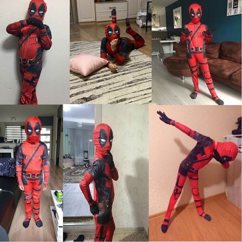 4-12Y BOY DEADPOO COSTUME KIDS COSPLAY SUB