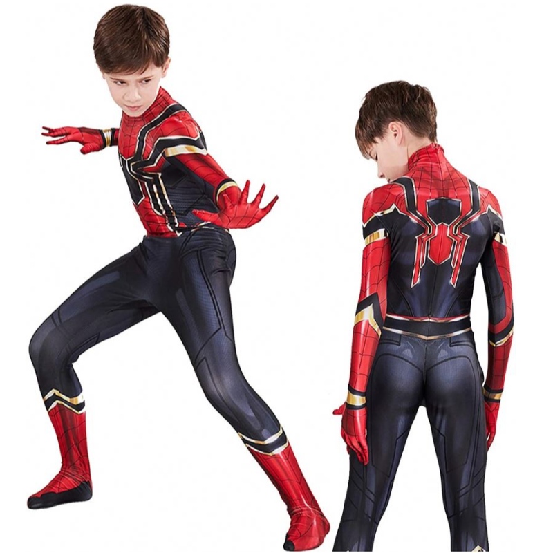 زي الأطفال الهالوين متوافق مع الأبطال الخارق Spiderman دعاوى أطفال الأطفال Cosplay 3D Style Best Gifts