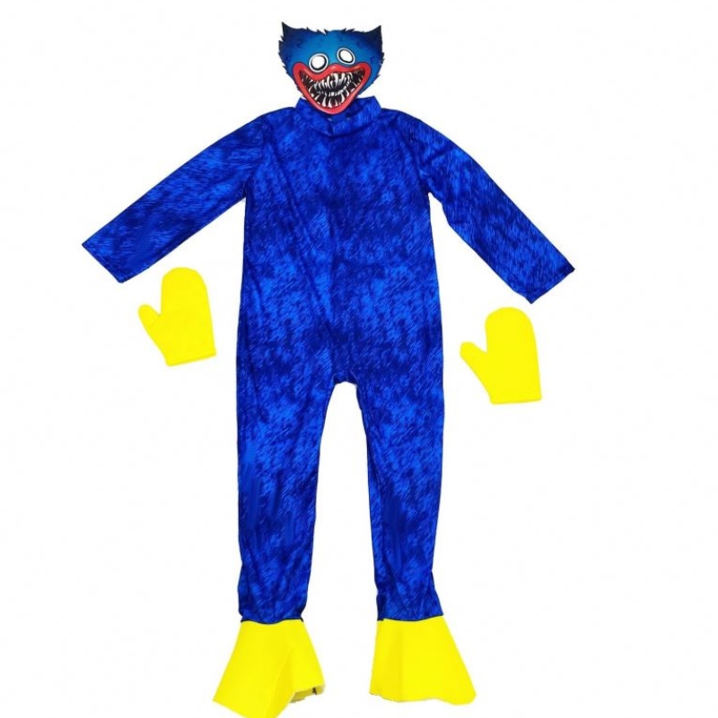 هالوين الخشخاش وقت اللعب الهالوين الأزياء Cosplay Pop Cosplay الأزرق الفم الوحش زي Kidscarnival وحش بذلة