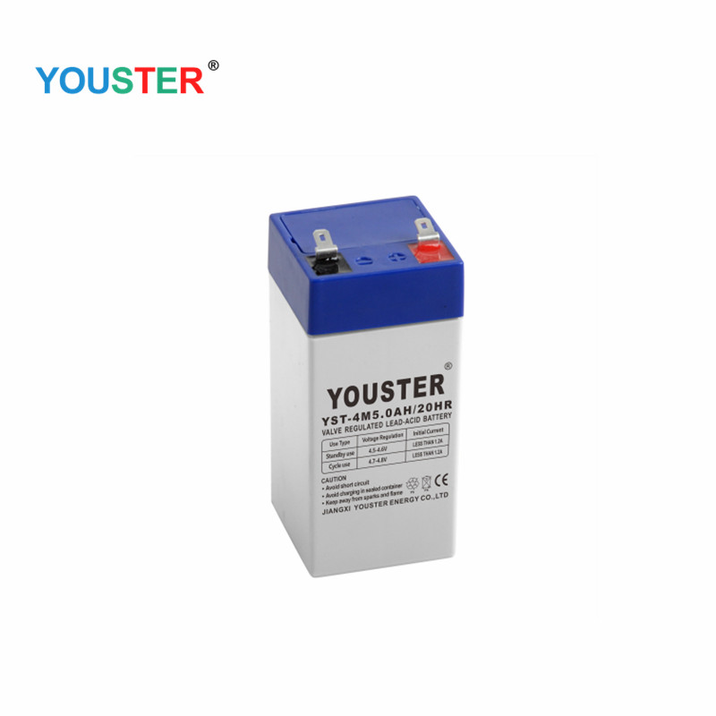 youster youster قابلة لإعادة الشحن بطارية حمض الرصاص المختوم 4V 5AH 20 ساعة لنظام الإنذار في حالات الطوارئ/