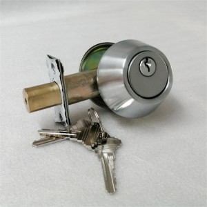 3502 زنك سبيكة عالية الدرجة واحدة من النيكل قفل قفل القفل ، قفل مقبض Deadbolt Round Round Round Deadbolt