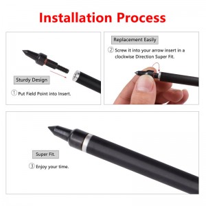 استطالة السهم 7.62mm الكربون السهم 100 حبة حقل المسمار نقطة السهم