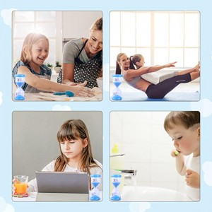 مبيعات موقت الموقت الرملي البلاستيكي الأكثر ملونة 2/3/5/10/15/30 دقيقة للأطفال ديكور الزخارف الرملية