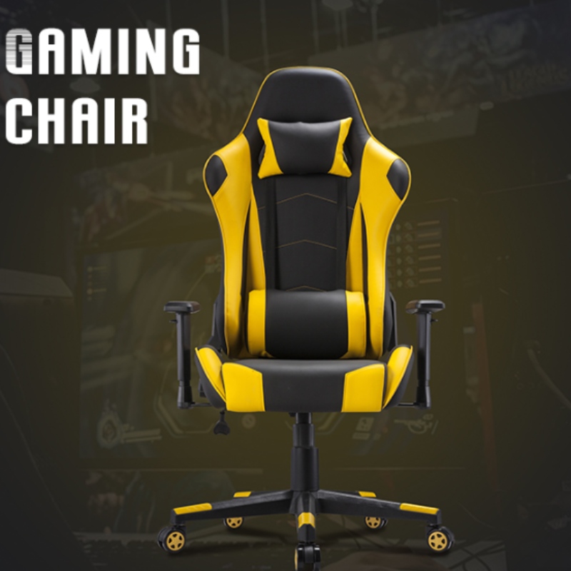 Gamer Pu Leather Racing Gaming Chair Chairable Chair Chair Office Compute Gaming Chair مع LED Light