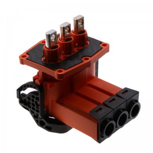 سيارات الطاقة الجديدة عالية الموصل الحالي 200A 3 دبوس موصل مقبض قابس الكوع