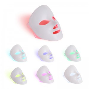 7 ألوان خفيفة محمولة الوجه LED LED علاج الضوء للاستخدام المنزلي ، LED Therapy Therapy Facial Care Care Care - Blue&Red Light for Acne Photon Mask - Korea PDT Technology for Acne Mass