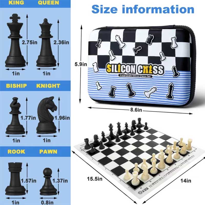 سيليكون شطرنج ألعاب تعليمية ألعاب الشطرنج السيليكون ومجموعة القطع