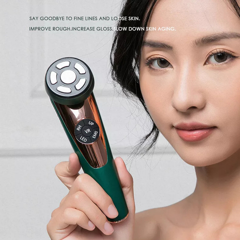 EMS Hot Cold Photon Beauty أداة الوجه Skinwhiten Lift شد أداة تجميل الوجه USB محمولة مركبة الوجه الكهربائي المحمول ، مقدمة الوجه تطهير الجلد تشديد إزالة التجاعيد