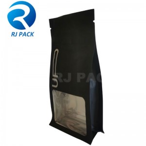 كيس أسفل مسطح مقاومة للطفل مع نافذة