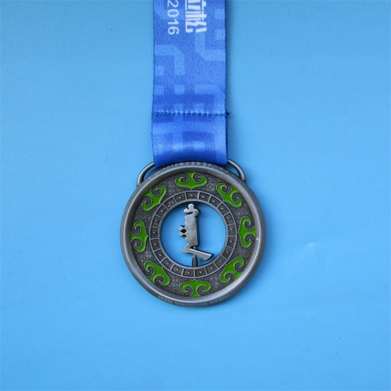 ميداليات رياضية ثلاثية الأبعاد مخصصة لسبائك الزنك المخصصة مع الشريط