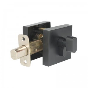 3602 مربعًا أسطوانة واحدة deadbolt جانب واحد مفتاح قفل الباب الأسود الحديث deadbolt للأبواب الداخلية والخارجية