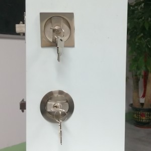 1601 قفل الجيب المربع المعاصر ، قفل باب الجيب الفضي مع مفتاح ، قفل الباب المنزلق