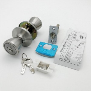 2506 مقبض الباب الداخلي في مقبض باب الساتان كروم مع قفل ومفتاح دخول باب مقبض 1 حزمة