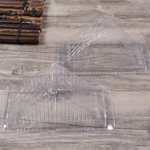 Clear Triangle Box Packaging Wholesale Plastic Food Custom Sanclable Beauty Beautiful and Cake Customer \\\\\'s Logo Pet ، PLA