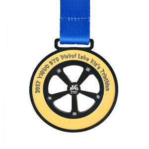 Die Cast Medals Gold Metal Award 3D Triathlon Medal Medal