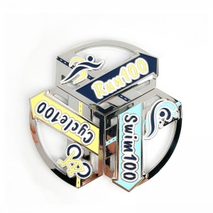 جائزة ميداليات ميداليات مخصصة للميداليات العتيقة Rebin Design 3D Triathlon Medal