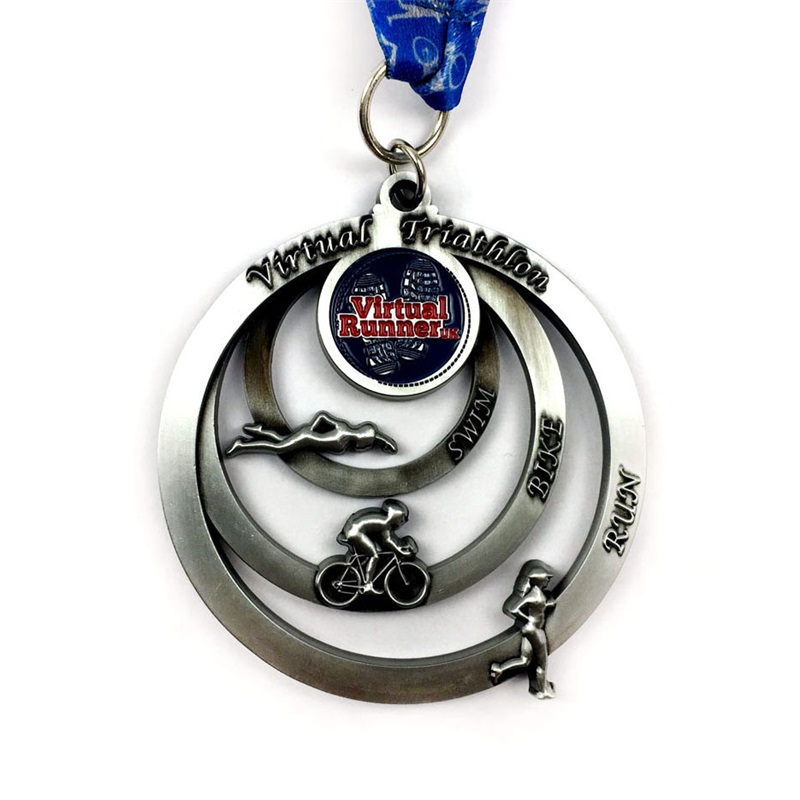 جائزة ميداليات ميداليات مخصصة للميداليات العتيقة Rebin Design 3D Triathlon Medal