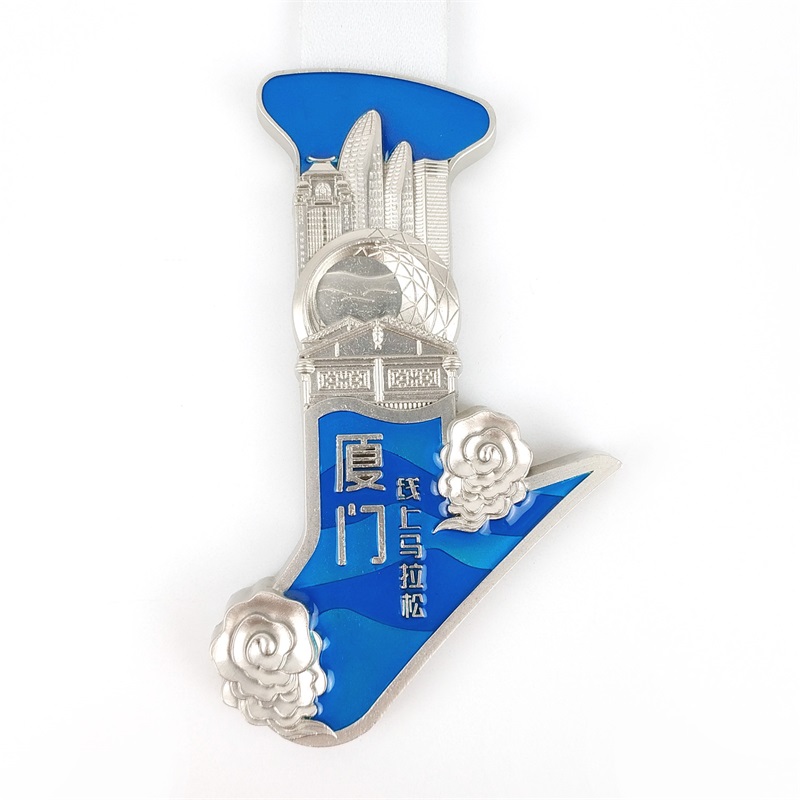 ميدالية الماراثون مخصصة للأشعة فوق البنفسجية الميدالية الدينية المينا الأزرق