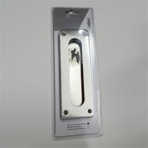 7.09 بوصة تسحب إصبع البصات لباب باب جيب ، مقبض باب الحظيرة المنزلق ، الفولاذ المقاوم للصدأ مستطيل ، يسحب الأجهزة