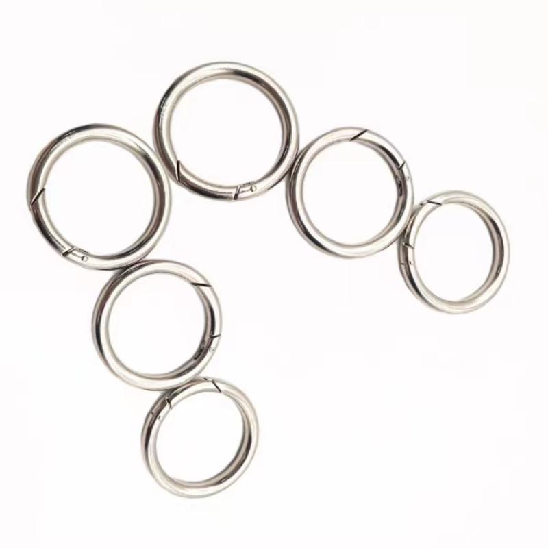 Openable O-Ring Trigger Round Snap Carabiner Ring Ring Round Ring Ring Wallet Metal Keychain