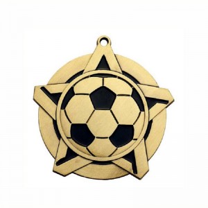 GAG Design Metal 3D Logo Football Soccer Race Sports Gold Medal Medal Factory Medal with Ribbon