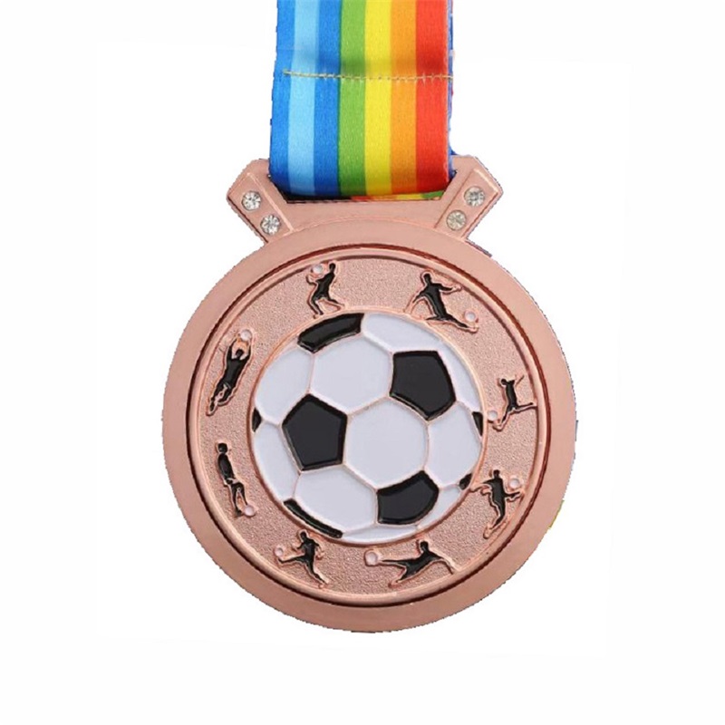GAG Design Metal 3D Logo Football Soccer Race Sports Gold Medal Medal Factory Medal with Ribbon