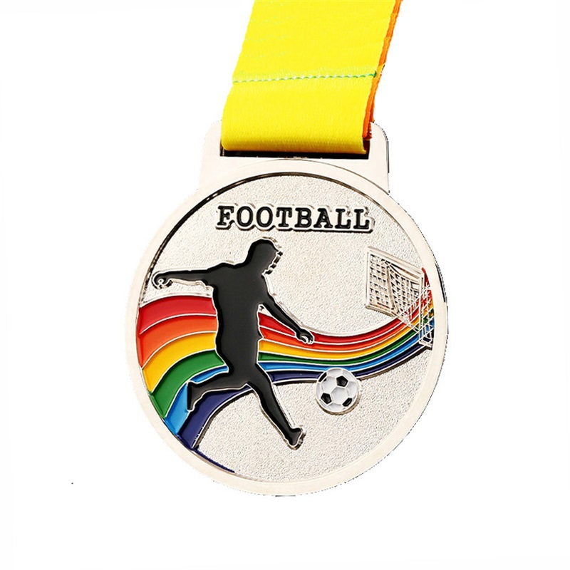 مخصصة لسباق كرة القدم لسباق كرة القدم من الذهب ثلاثي الأبعاد ميداليات ماراثون ميدالية مع الشريط