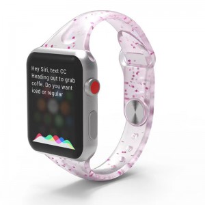 بريق سوار سيليكون سوار سوار حزام الشريط