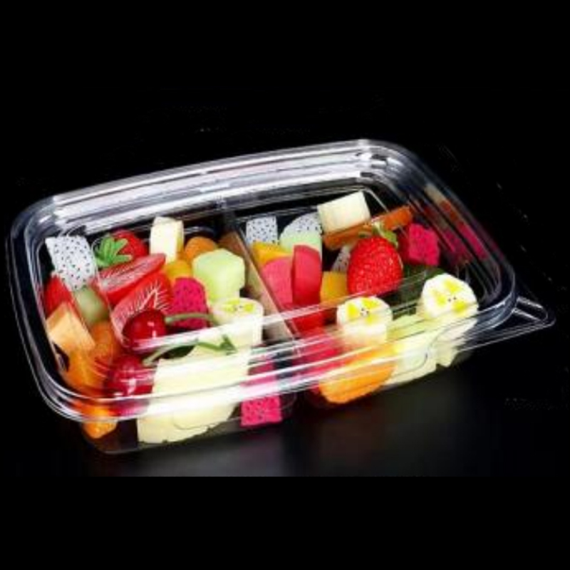 اثنان-compartment salad Box Bottom 245*175*45 mm hgf-fg2