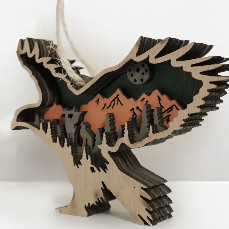 3Dwood Craft Eagle Ornament