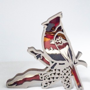 ثلاثية الأبعاد الحلي الطيور الخشبية