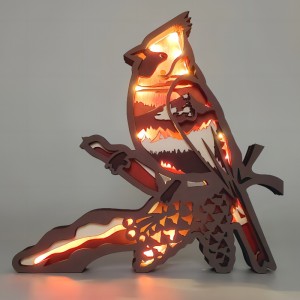 ثلاثية الأبعاد الحلي الطيور الخشبية