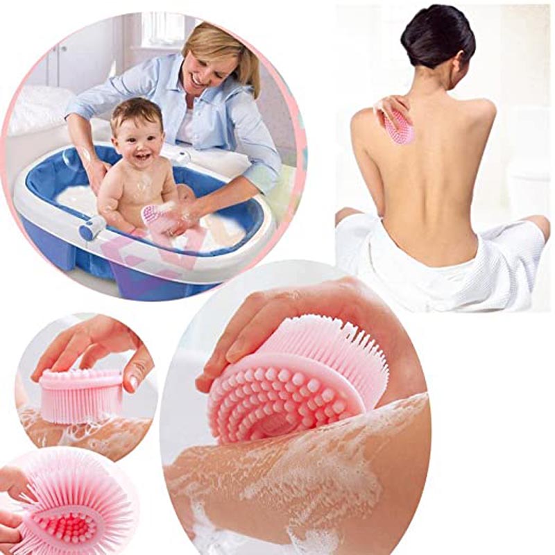 Silicone Body Scrubber Loofah Exfoliating Body Bath Brush Loofah Frant for Bealitive Child