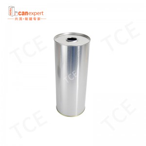 طراز جديد أسطواني تشحيم قصدير زيت يمكن أن يربطه علب الصفيح المعدنية 0.28 ملم لزيت المحرك