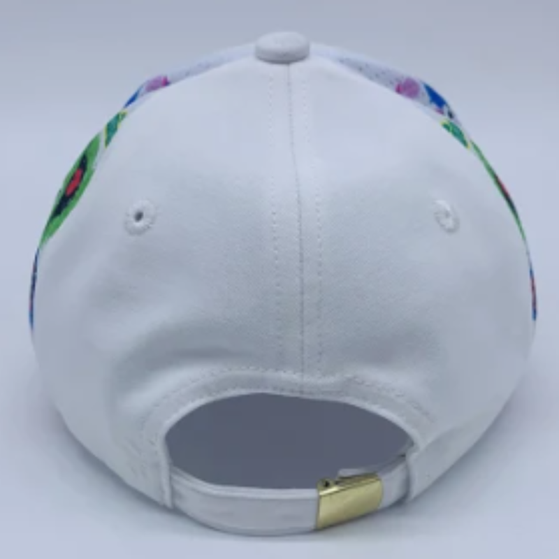 قبعة بيسبول قطنية مع طباعة شبكية جانبية