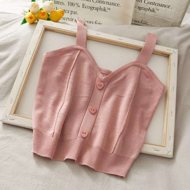 سرة قصيرة من السترة المحبوكة نساء رفيعة الانحدار خارج ارتداء CAMISOLE للنساء صيف 2023 قمم دبابات جديدة أنثى أنثى