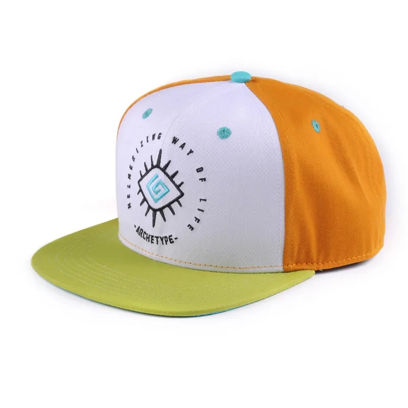 Hiphop مخصص شعار مسطح فاتورة بلوك الأطفال الأطفال 6 لوحة طفل Snapback Gorras القبعات الفارغة قبعة snapbacks