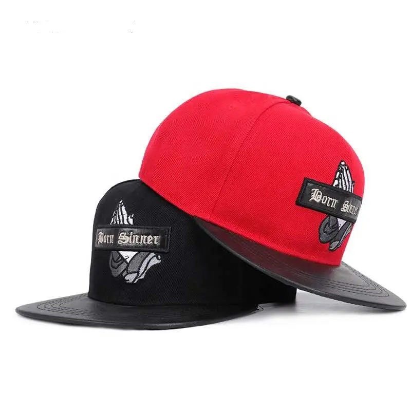 الساخنة Hiphop Boxing Caps Caps Plat Brim Hat